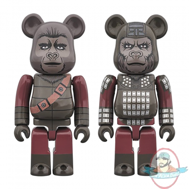 Planet of The Apes General Ursus & Soldier Ape Bearbrick 2 pack