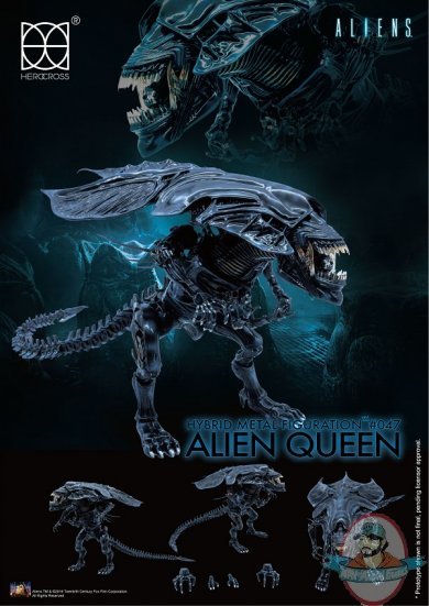 Hybrid Metal Figuration Alien Vs Predator Alien Queen Hmf047 Herocross Man Of Action Figures