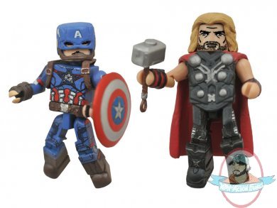 Marvel MiniMates Series 61 Avengers Captain America & Thor 