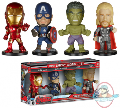 Marvel Avengers Age of Ultron Mini Wacky Wobbler Set of 4 by Funko