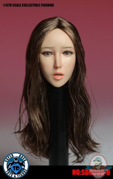 Super Duck 1:6 Asian Headsculpt Long Blonde Hair SUD-SDH006B