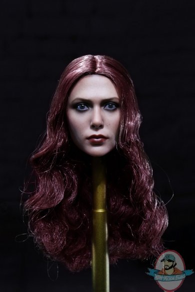 Miscellaneous 1/6 Female Head Red Curly Hair MIS-H011B Black Widow