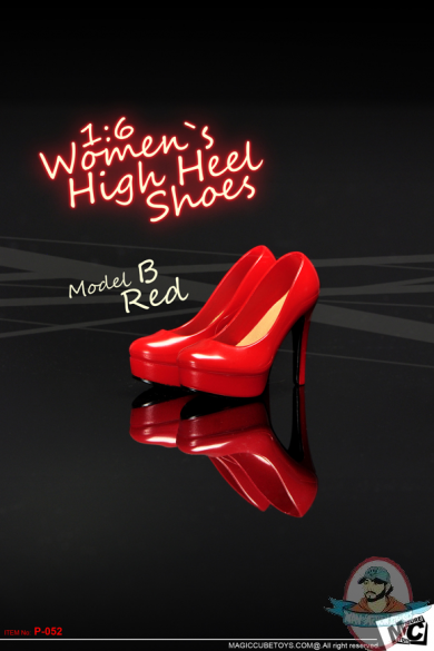 1/6 Figure Accessory Women`s High Heel Shoes Red MC-P052B Mc Toys