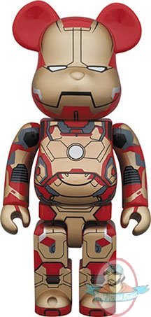 Iron Man 3 Mark 42 400% Bearbrick Action Figure Medicom