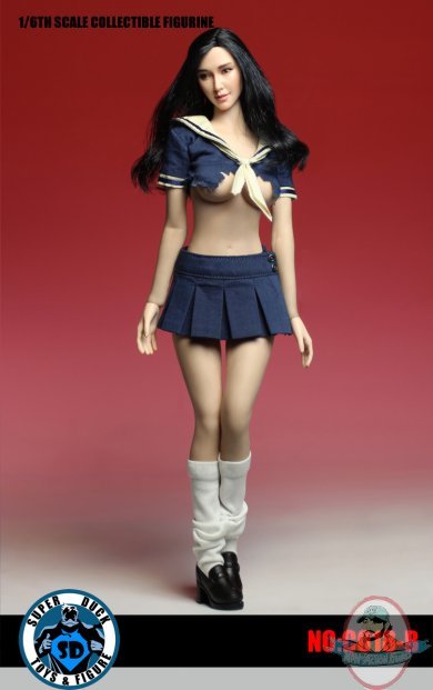 Super Duck 1:6 Figure Accessories SUD-C018B Girls' Uniform in Blue