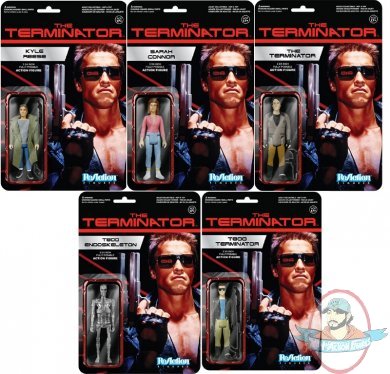 Terminator Set of 5 ReAction 3 3/4-Inch Retro Funko