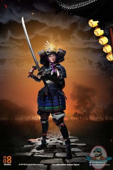 1/6 i8-001B Female Samurai RIN Red Armor & Black Armor Version i8TOYS