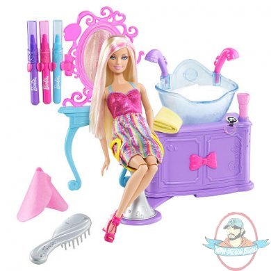 Barbie Hairtastic Color and Wash Salon with Barbie Doll