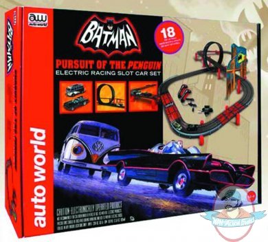Batman Pursuit Penguin Slot Car Set by Auto World