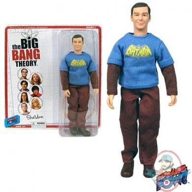 The Big Bang Theory Sheldon in a Vintage Batman Shirt 8-Inch Figure