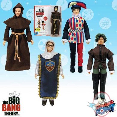 SDCC The Big Bang Theory Renaissance Fair Costumes 8" Figures Set of 4