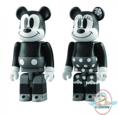 Mickey Mouse & Minnie Mouse Bearbrick 2 Pack New Disney