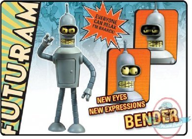 Futurama Bender Action Figure By Toynami 