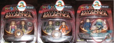 Minimates Battlestar Galactica 3 Set of 3 2 Packs