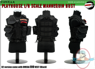 1/6 Scale Mannequin Bust Series 001 Omega EOD Vest Set Black