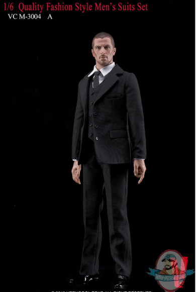 1/6 Scale Quality Fashion Style Men’s Suits Set A Black Very Cool