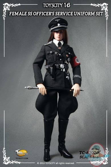 1/6 Accessories Female SS Officer’s Service Uniform Set in Black 