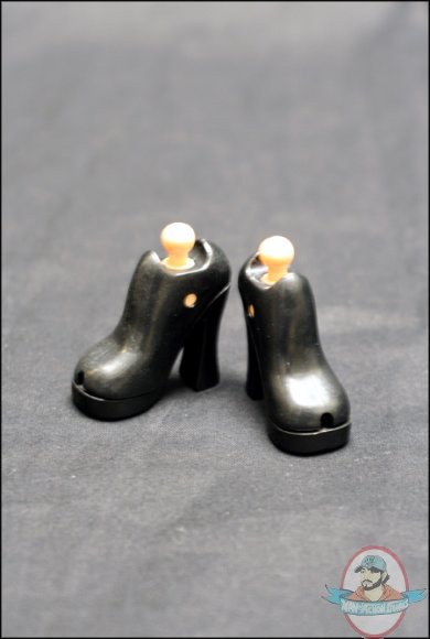 1/6 Scale Black Platform Bootfeet for 12 inch Figures by Triad Toys