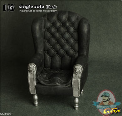 1/6 Scale Single Sofa Black CMT-S002 by Cm-Toys