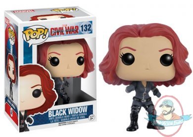 Pop! Marvel Captain America Civil War Black Widow #132 Funko Dmg Pack