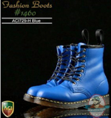1/6 Scale ACI Toys Fashion Boots Blue For 12 inch Figures ACI-729H