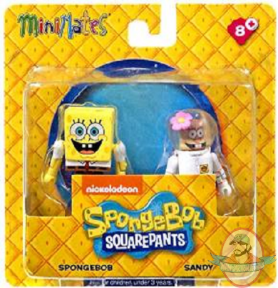 Spongebob Squarepants Minimates Spongebob & Sandy 2" Minifigure 2-Pack