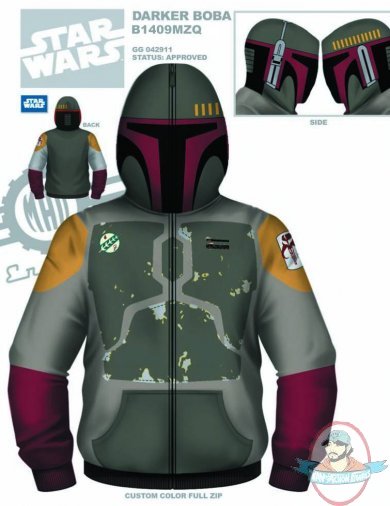 Star Wars Darker Boba Fett Costume Hoodie Small Size