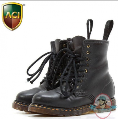 1/6 Scale ACI Toys Fashion Boots Black For 12 inch Figures ACI-729A
