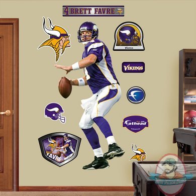 Fathead Brett Favre (drop back) Minnesota Vikings NFL