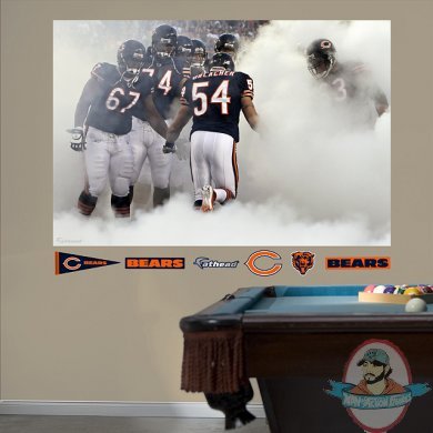 Brian Urlacher Making an Entrance In Your Face Mural Chicago Bears  NFL
