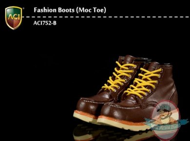 1/6 ACI Toys Fashion Boots Series 5 Moc Toes Brown 