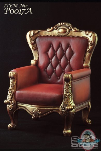 Scale Store 1/6 Chair (Gold & Coriaceous Brown)