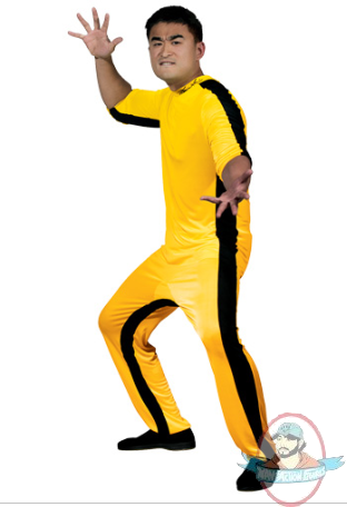 Ben depressief Veilig Toegeven Mens Bruce Lee Yellow Jumpsuit Costume (Large) | Man of Action Figures