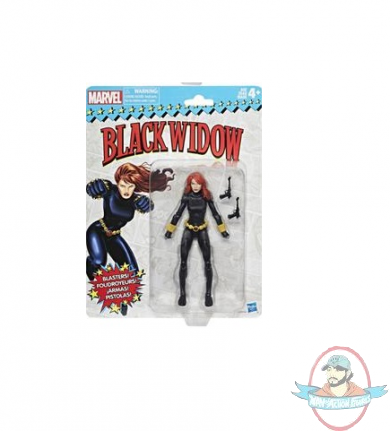 Marvel Legends Super Heroes Vintage 6" Wave 1 Black Widow Hasbro