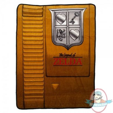 Legend of Zelda Gold Cartridge Throw Blanket Bioworld