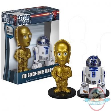 Star Wars C-3PO & R2-D2 Ultra Mini 2-Pack Bobble Heads Wacky Wobblers