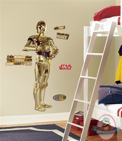 Star Wars Classic C-3PO Peel and Stick Giant Wall Applique Roommates