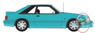 1:18 Scale 1993 Ford Mustang Cobra Teal Black Interior 18923 by Acme