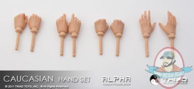 1/6 Scale Alpha Hand Set Caucasian by Triad Toys