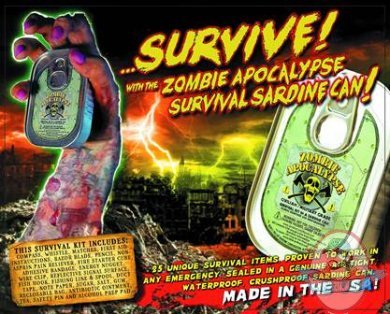 Zombie Apocalypse Survival Kit in a Sardine Can