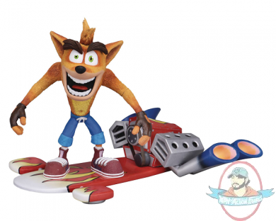 Crash Bandicoot Crash with Hoverboard Deluxe Figure by Neca