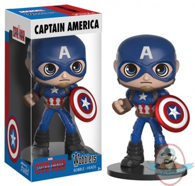 Marvel Civil War Captain America Wacky Wobblers BobbleHead Funko 