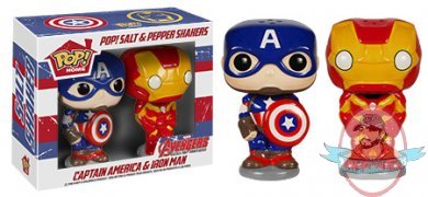 Pop Home! Avengers 2 Salt & Pepper Shakers Captain America & Iron Man