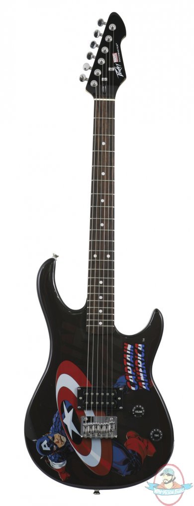 Marvel Comics Rockmaster Electric Captain America Guitar by Peavey Electronics 