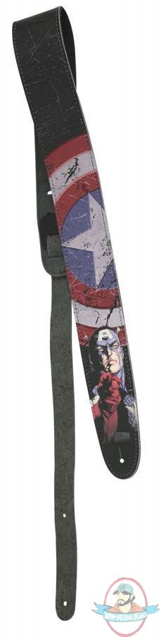 Marvel Comics Captain America Leather Guitar Strap by Peavey
