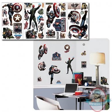 Captain America Movie Peel & Stick Wall Decals by Roommates  