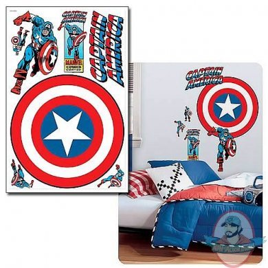 Roommates Captain America Vintage Shield Peel & Stick Giant Wall Decal