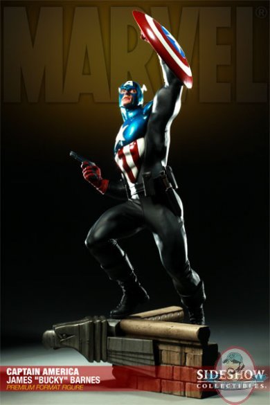 Captain America James Bucky Barnes Premium Format Statue Sideshow Used