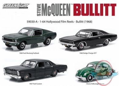 1:64 Hollywood Film Reels Series 3 Bullitt 1968 Set of 4 Greenlight