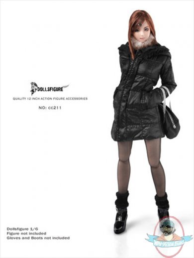 1/6 Scale Dollsfigure Female Winter Hoodie Jacket & Accessories Set